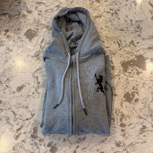 Women’s Giordano Grey Zip Hooded Sweatshirt Jacket Size Lg